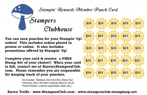 Stampers Clubhouse Reward Punch Card Stampers Clubhouse Reward Punch Card