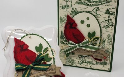 Bird Lovers Christmas Cardinal Card & Gift Tag