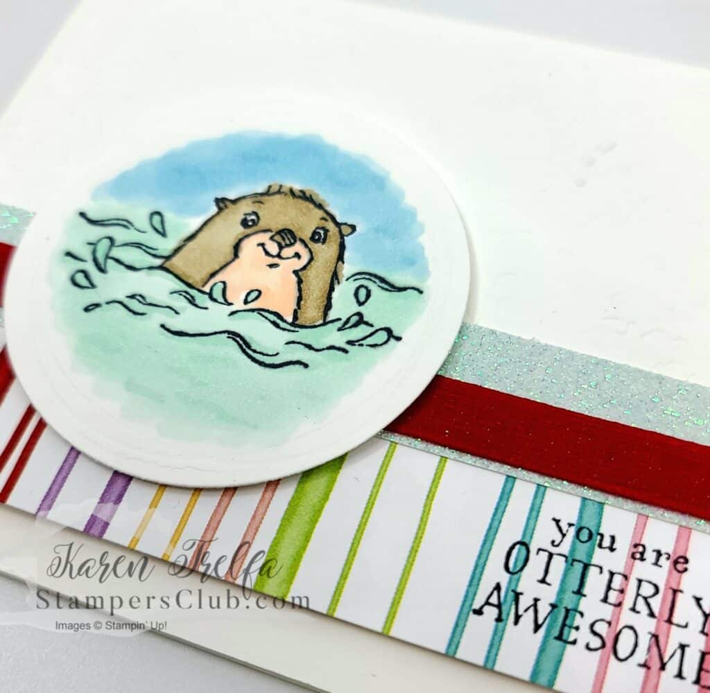 Awesome Otters colored with Stampin' Blends