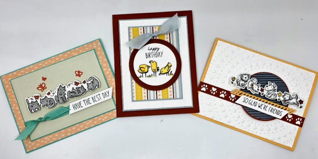 Stampin Up Cutest Crew class cards