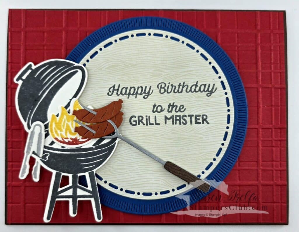BBQ Master happy birthday grill master card stampin up by Karen Trelfa Stampers Club