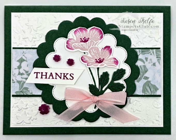 Beautiful Flower Card Using 2 Inks and a Dauber — Velvet Meadow Stampin’ Up