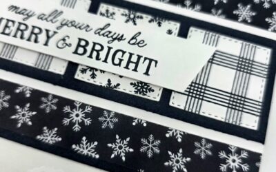 5 Minute Non-Traditional Christmas Card Idea — Easy Stitched Stocking Bundle Tutorial