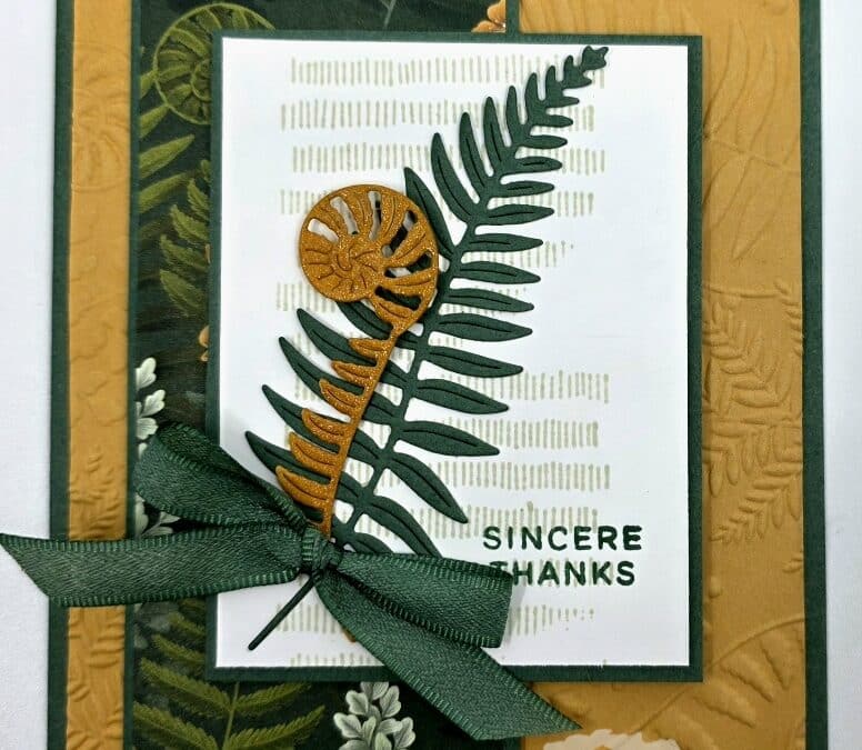 Fern Die Cut Card — Full Tutorial with Cut List | Stampin’ Up! Fern & Flora